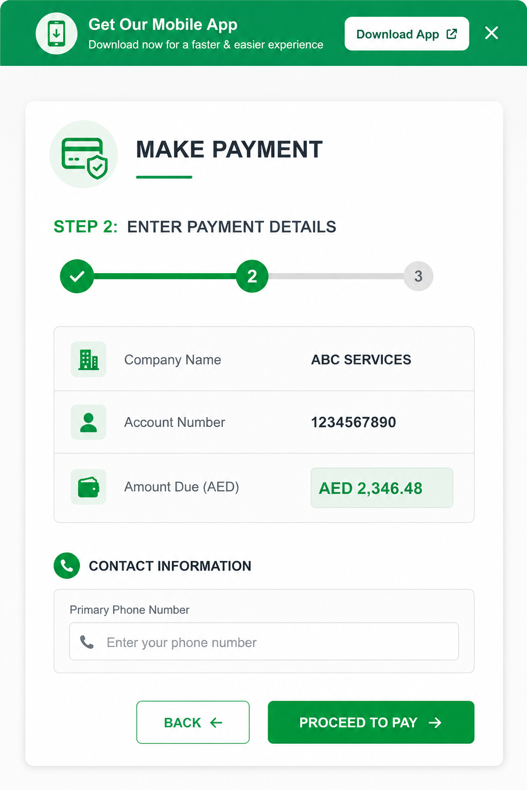 SEWA Bill Details
